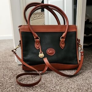 Dooney & Bourke Black and Brown Satchel